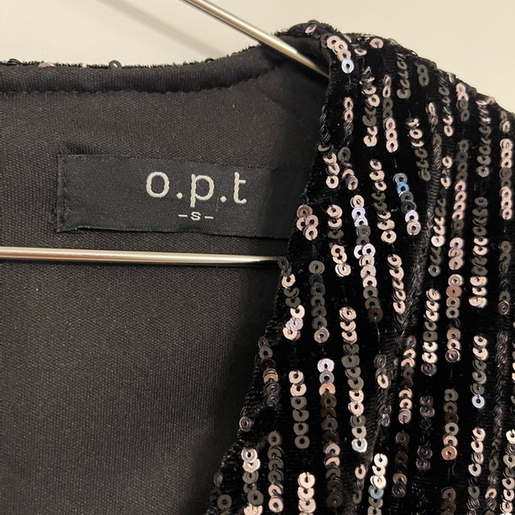 Sequin Black Long Sleeve Dress - Picture 4 of 11